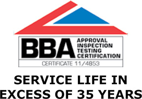 BBA Approval Inspection Testing Certification, service life in excess of 35 years