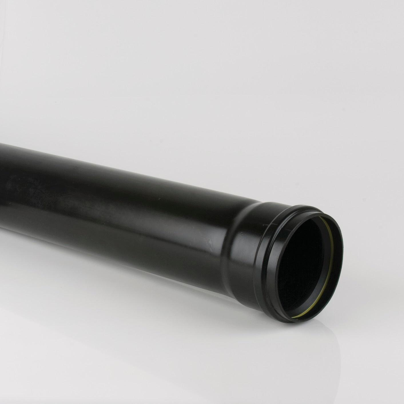 110MM BLACK SOIL PIPE SINGLE SOCKET 3M BS414B ETPS3B Henshaws Roofing & Building