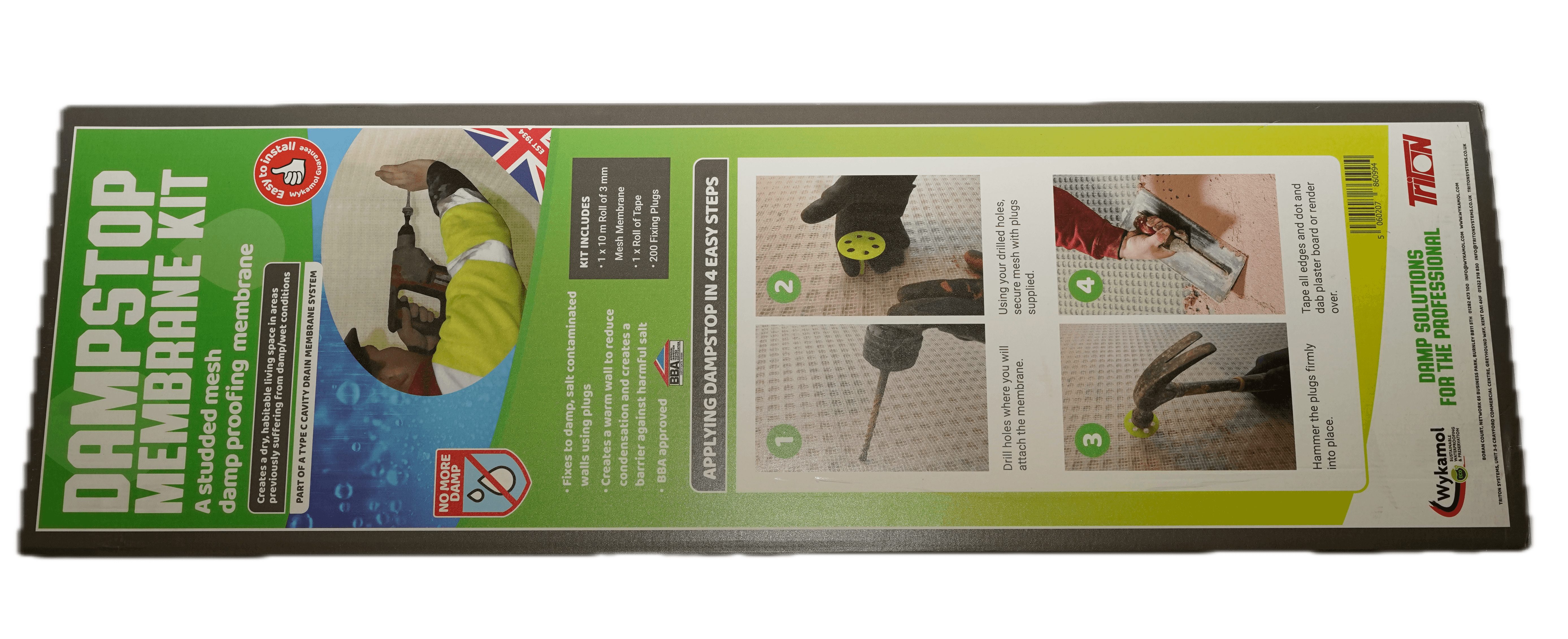 WYKAMOL DAMPSTOP MESH MEMBRANE KIT 10M x 1M Henshaws Roofing & Building