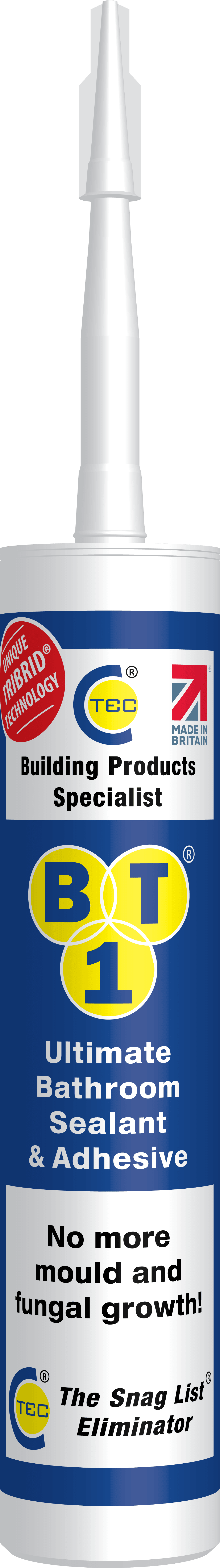 C-TEC BT1 - BATHROOM SEALANT & ADHESIVE 290mls Henshaws Roofing & Building